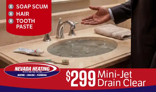 Bathroom Sink Clog - $299 Mini-Jet Drain Clear promotional coupon image