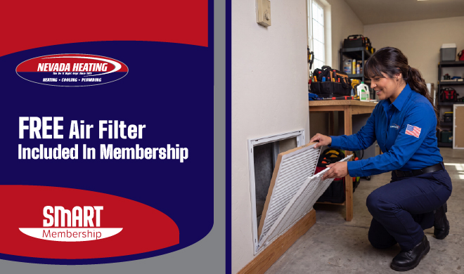 Nevada Heating FREE Air Filter included in Membership